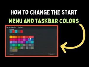 How to Change the Start Menu and Taskbar Colors in Windows 11