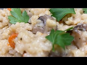 Risotto - In the Slow Cooker and made with barley instead of rice! #risotto #barley #slowcooker