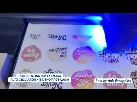 Printing on Stickers by Flash-jet Mini | UV DTF Printer | Book Demo | 88721-88721