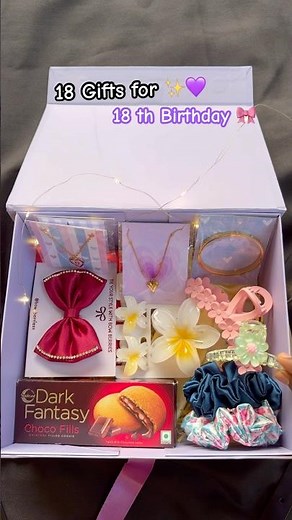 18 Gifts for 18th Birthday 🥹🌷💕 #trending #18thbirthday #gift #diy #giftbox #birthdaypackages