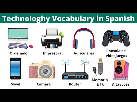 Technology Vocabulary in Spanish.List of Tech Gadgets in Spanish