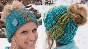 How to Crochet a Messy Bun Hat