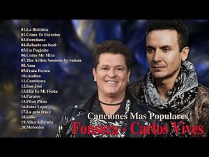 Fonseca y Carlos Vives Mix Grandes Exitos - Top 20 Mejores Canciones De Fonseca y Carlos Vives