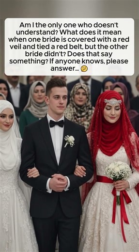 Why Does One Bride Wear a Red Veil and Red Belt, While the Other Doesn’t? 🤔