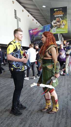Asking random people if they’re from Fortnite 😂 #fortnite #lachlan #PAX #paxaus #fortnitecosplay