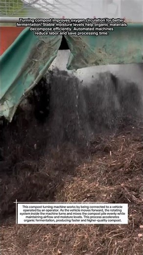 Automatic Compost Turning Machine Operated by Vehicle