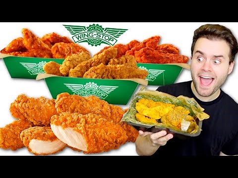 Wingstop has CRISPY TENDERS and I tried 8 flavors! - FAST FOOD REVIEW!