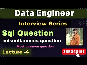 4. SQL Interview important question | Data Engineer Interview