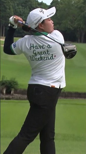 The back is important for a long shot finish #IriyaHibiki #long shot #golflesson