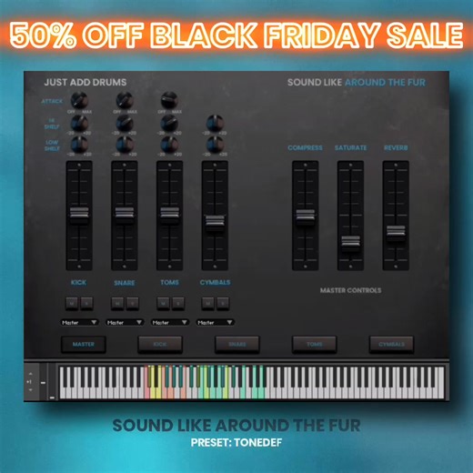 3.8K views | Black Friday Sale - 50% Off All Kontakt Player Libraries Ends Monday! | Just Add Drums | Facebook