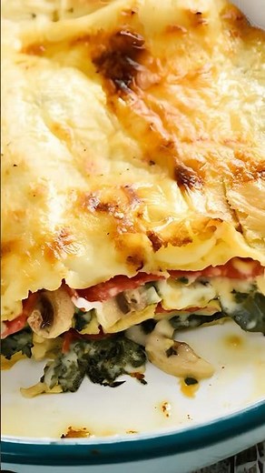 Lasagnes aux épinards et au salami ⭐ #Lasagnes #épinards #salami