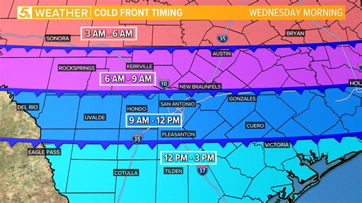 Temperatures to plummet over next 48 hours as cold front blows through San Antonio. Here's what to expect.
