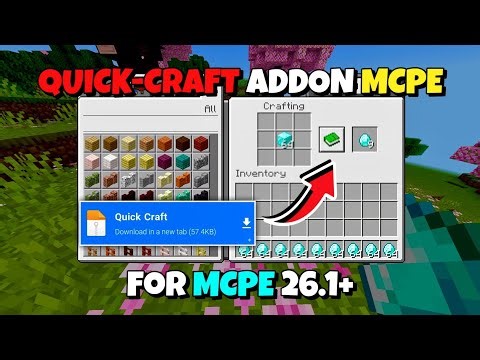 Best Quick Craft Addon for MCPE 26.1+ | New Quick Craft Mod for MCPE!