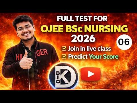 OJEE BSc Nurshing | Full Mock Test - 06 | OJEE PYQS | #ojee #dksbiology