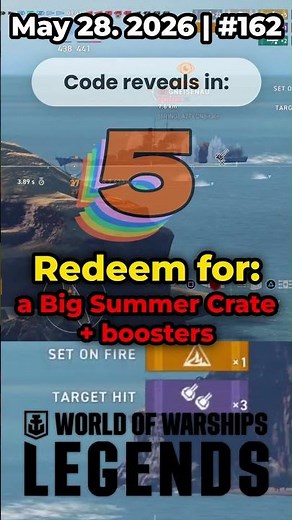 |May 28| (#162)🎁BONUS CODE🎁 WoWS: Legends