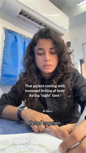 Dr. Ranu Ghosal on Instagram: "What you need to know! ————————————— Very commonly we find patients with such issues coming up to us for treatment. Night time itching is hallmark for a disease called scabies. Here’s a summary. 🐜: . 1. *Caused by*: _Sarcoptes scabiei_ mite 2. *Transmission*: Skin-to-skin contact, often in crowded areas 3. *Symptoms*: Intense itching (worse at night), rash, burrows (thin lines) 4. *Common areas*: Hands, wrists, elbows, genitals 5. *Diagnosis*: Clinical exam, micro