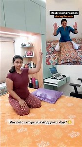 20M+ Views! 😳 Does This Pose Help Period Cramps? 🌸 #painrelief #yoga #cramps