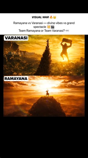 VISUAL WAR! 🤯 Ramayana vs Varanasi! 🎬 #Ramayana#VaranasiMovie#ssrajamouli#namitmalhotra#niteshtiwari