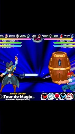 Ruby Heart's Tour de Magie MvC2 #shorts #mvc2