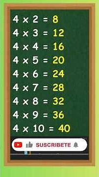 4 multiplication table for kids #shorts