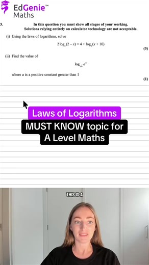Essential Laws of Logarithms for A Level Maths