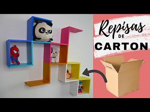 🔴HOW TO MAKE SHELVES WITH CARDBOARD - DECORATE YOUR HOME BY RECYCLING