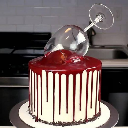 3.5M views · 19K reactions | We feel connected to this cake on a PERSONAL level, Chelsweets !  @ a wine lover who HAS to see this! | Food Network | Facebook