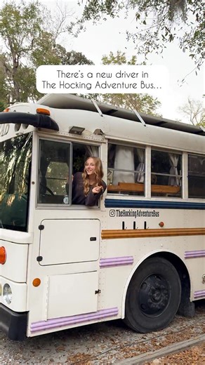 Jim & Cara Hocking + 4 kids | BUS LIFE & ADVENTURE TRAVEL on Instagram: "BUT she won’t be driving the bus 🚌 yet! Would you be comfortable driving a 36’ converted school bus 🚌?!?"