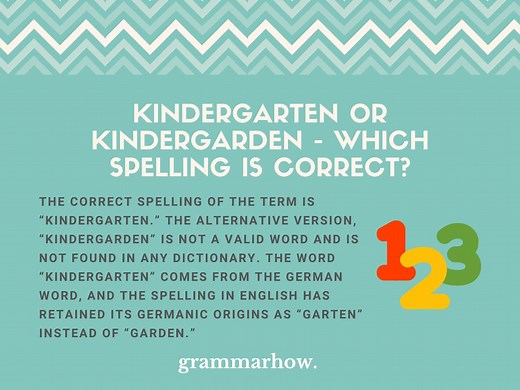 Kindergarten or Kindergarden - Which Spelling Is Correct?