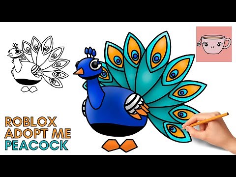 How To Draw Peacock Adopt Me Pet | Roblox | Cute Step By Step Drawing Tutorial
