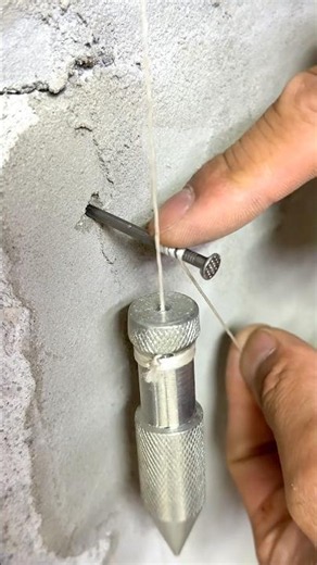 Genius Plumb Bob Hack for Builders! 🛠️ #lifehack #diy