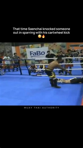 Old but gold. The video of Saenchai knocking someone out in seminar sparring with his signature cartwheel kick 🔥Had you seen this one before? 👀 #muaythai #muaythaifighter #knockout | Muay Thai Authority