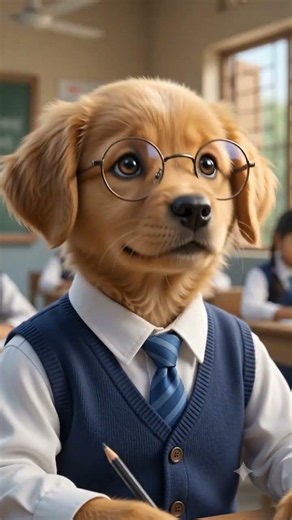 This doggy classroom moment is everything ❤️🐾 #heartwarming #shorts #animation