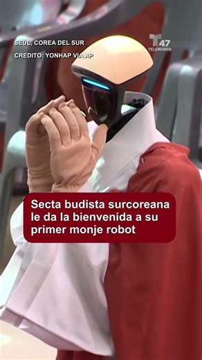 Secta budhista surcoreana le da la bienvenida a su primer monje robot | Telemundo 47