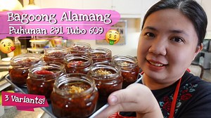 How to cook bagoong alamang pang negosyo with costing. Make 3 variants, Sweet and spicy, ginisang bagoong alamang and with pork recipe for business at swak sa panlasang pinoy. Ingredients & Costing: Alamang Guisado 1kilo Alamang - 50 pesos 2 cups oil - 20 pesos 10 pcs tomato - 30 pesos 100 grams garlic - 25pesos 2 whole onion - 10 pesos 1/4 cup white sugar - 2.4 pesos 1/4 cup brown sugar - 2.4 pesos 1/4 cup light brown sugar - 2.3 pesos 1/8 tsp cane vinegar - 50 centavos Pork & Chili 1/3 of Alam