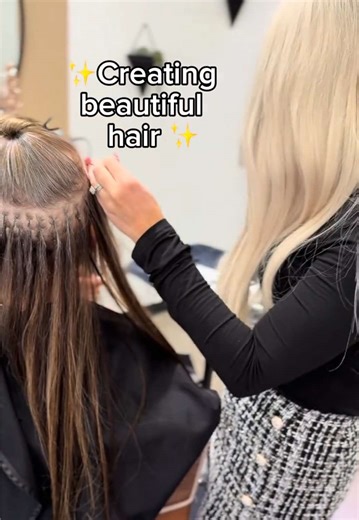 Creating beautiful hair ✨A behind-the-scenes look at extension work in progress — precise placement, professional technique, and intentional care every step of the way.#BlushSalon#CreatingBeautifulHair#BehindTheChair#HairExtensions#LuxuryHair