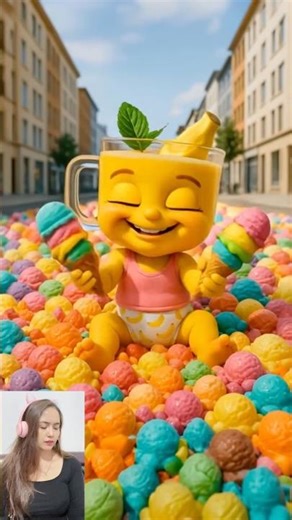 Balerina kecil rebutan ice cream😱 #funny #story #balerinacappuchina #fyp