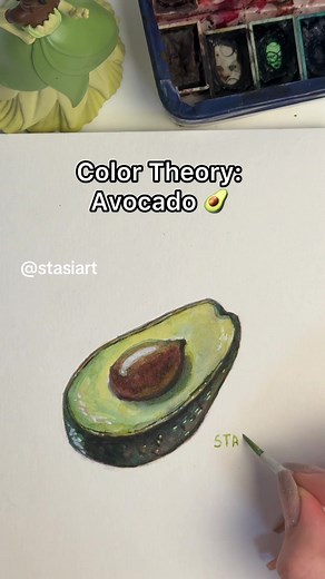 Trust The Process👀🥑 What do you think? #watercolor #colortheory #watercolortutorial
