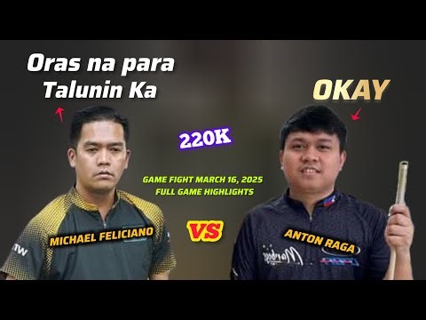 Anton Raga 🆚 Michael Feliciano || 10ball parehas race to 16 || Full Highlights march 16 2025