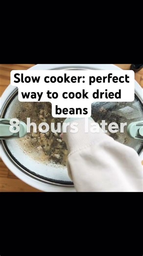 Slow cooker: perfect way to cook dried beans #slowcookerrecipes #simplemeals #beanrecipe