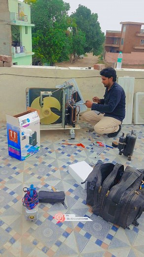 Sk Airconditioner Home Appliance on Instagram: "Compreser change #acrepair #acservice #chandigarh #compresor #pcb #service #mohali"