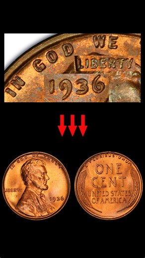 Hidden Treasure in 1936 Cents#treasurehunt #coincollecting #coins #penny #bills #bill #interesting #coin #lincoln #dollar #money #numismatica | HeritCoin