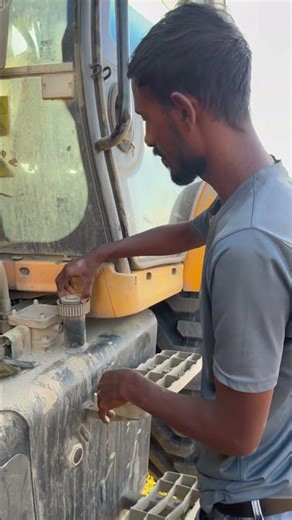 Easy JCB Service in 5 Minutes🔥 #jcb #shorts