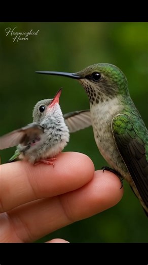 The bird is flapping its wings beautifully.❤️ #hummingbird #birdlover #naturelovers #AI #fypシ゚viralシfypシ゚ #birdlife | Hummingbird Haven