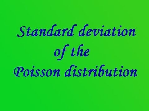 Standard deviation of Poisson distribution explain in simple method