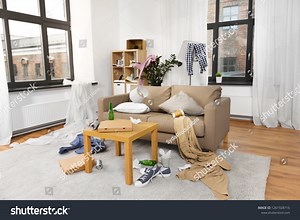 Mess Disorder Interior Concept View Messy Stock Photo 1261928716 | Shutterstock