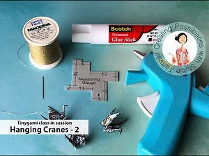 DIY Hanging Origami Cranes with Glue