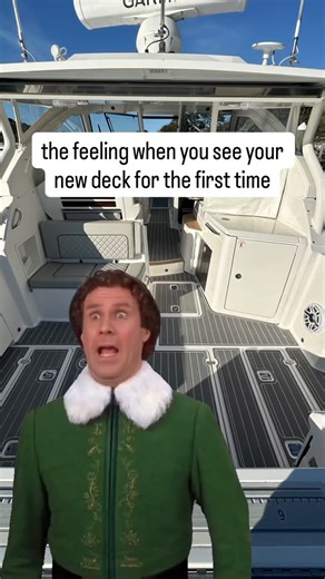 Cape Cod Marine Decking on Instagram: "Us too, Buddy! That post-install first look is nothing short of amazing. . . . . #marinemat #boatdecking #foammat #capecod #permateek #custom"