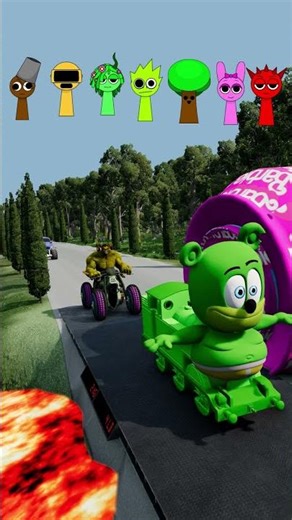 Monster Lightning McQueen Colorful Small to Giant Cars vs Butcher Bollards Crashes #335