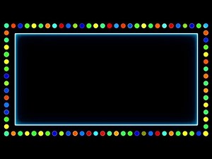 Border Frame Template Animation - Party Lights border frame - Light Frame effects Animation